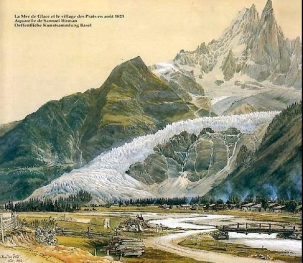 Marea de Gheaţă Mont Blanc în 1823