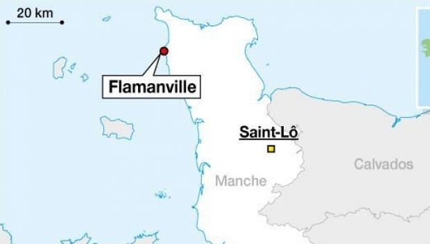 Flamanville, hartă