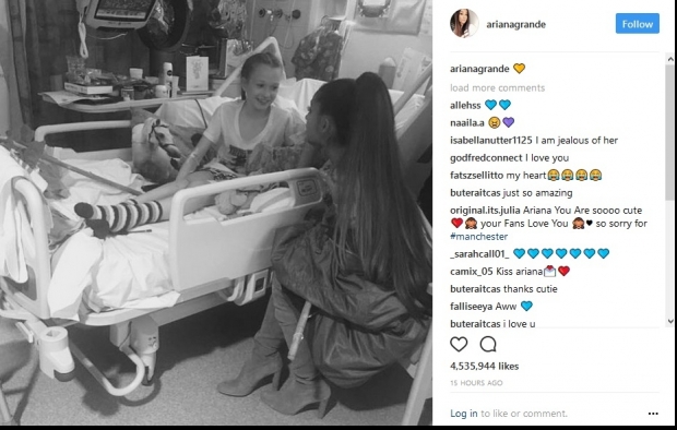Ariana Grande și-a vizitat fanii la spital