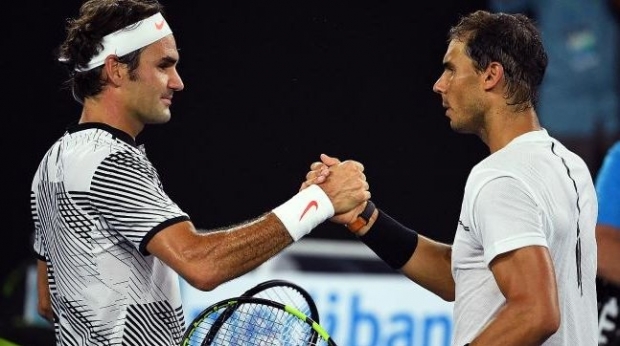 Roger Federer și Rafael Nadal 