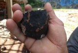 Rocă din meteoritul căzut în Cuba 