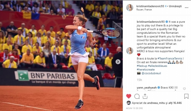 Kristina Mladenovic, pe Instagram