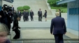 Donald Trump și Kim Jong Un în zona demilitarizată
