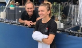Darren Cahill și Simona Halep, antrenament US Open 2019