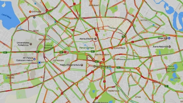 Aplicația Waze arată cât a scăzut traficul rutier în Bucureşti