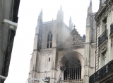 Incendiu la catedrala din Nantes-Franța