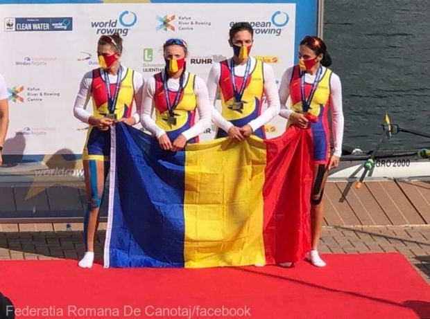 Echipă medaliată la Europenele de Canotaj Under-23