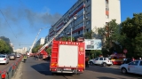 Incendiu într-un bloc în Capitală