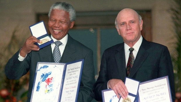 Nelson Mandela și Frederik Willem de Klerk