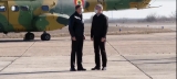 Klaus Iohannis și Jens Stoltenberg la baza aeriană Mihail Kogălniceanu