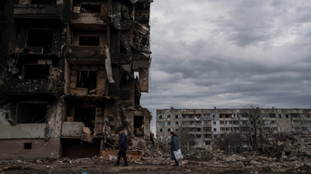 Borodianka, după bombardamente