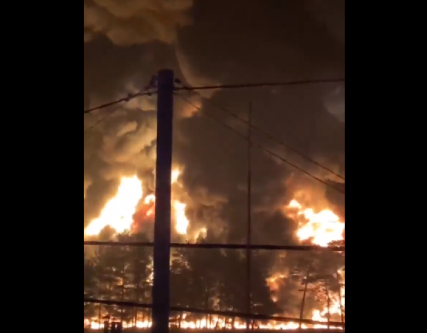 Incendiu la Briansk