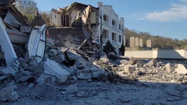 Hotelul Grande Pettine din Odesa, distrus