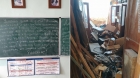 Mesaje și distrugeri ale soldaților ruși în școala din  Katyuzhanka