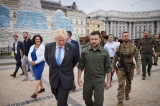 Boris Johnson și Volodimir Zelenski la Kiev