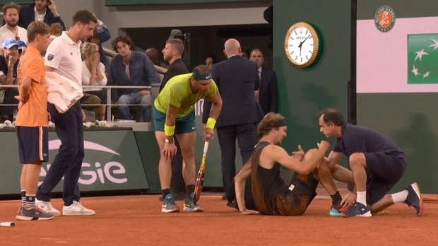 Rafael Nadal și Alexander Zverev accidentat