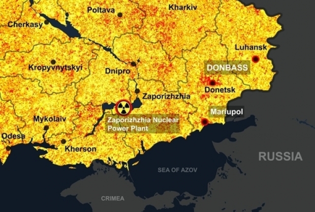 Hartă Ucraina: Donbas, Zaporojie, Herson