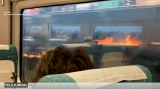Tren in mijlocul incendiului