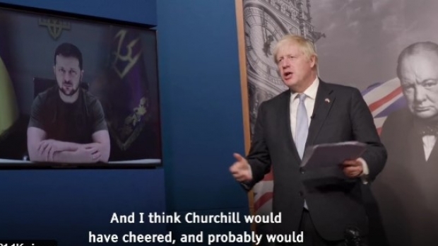Premiul Churchill, oferit de Boris Johnson lui Volodimir Zelenski 