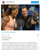 Serena Williams, mesaj pe Roger Federer