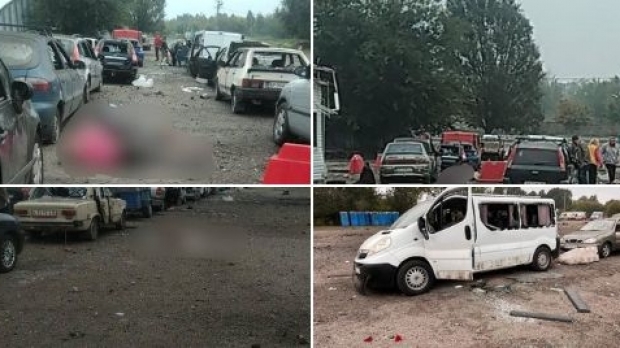 Zaporojie. Cel puţin 23 de morţi după ce un convoi de vehicule cu civili ucraineni a fost lovit de o rachetă rusă
