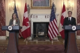 Secretarul de stat american Antony Blinken și  Melanie Joly, ministrul canadian de Externe