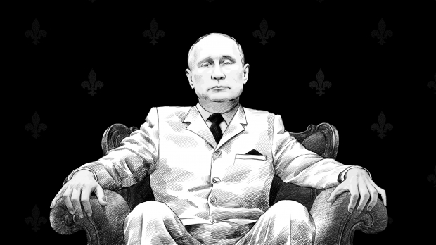 Ilustrație cu Vladimir Putin