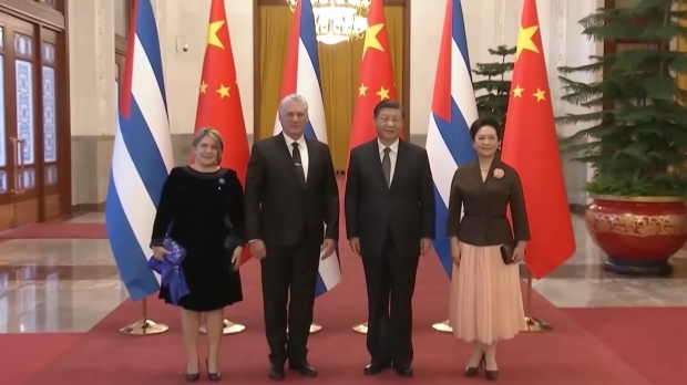 Miguel Diaz-Canel, președintele Cubei, întâlnire cu Xi Jinping, președintele Chinei / captura Youtube