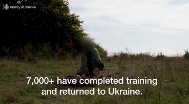 Militar din Ucraina instruit în Marea Britanie