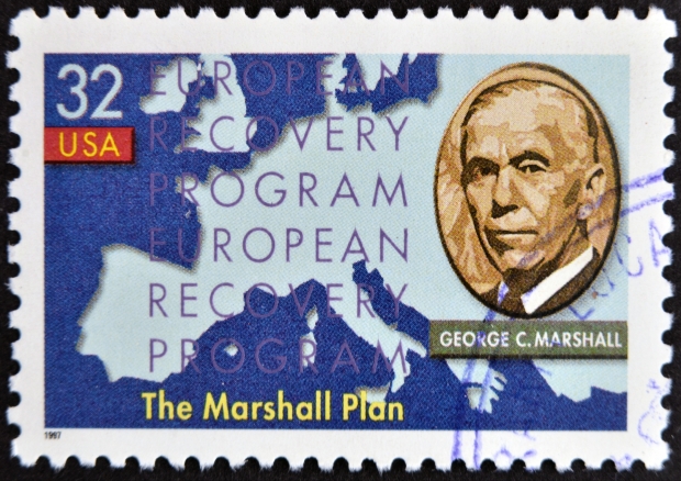 Un timbru american cu Planul Marshall