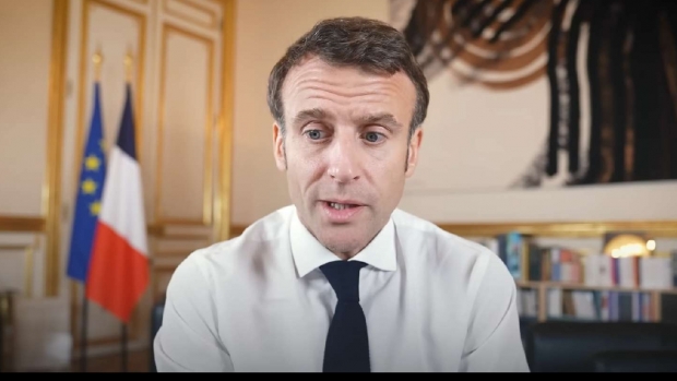 Preşedintele francez Emmanuel Macron / captura Youtube