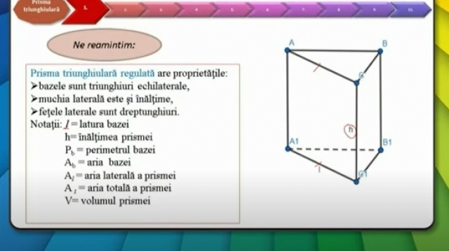 barn Tickling Pinion TELEȘCOALA: Matematică, a VIII-a - Prisma triunghiulară regulată. Aria  totală şi volumul | VIDEO | TVR.RO