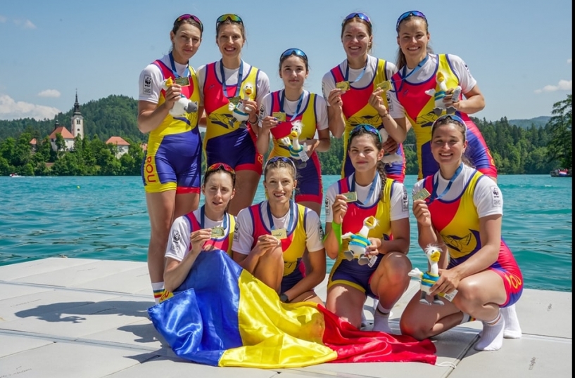 România încheiat Europenele de canotaj de la Bled cu cinci medalii de aur şi una de argint.
