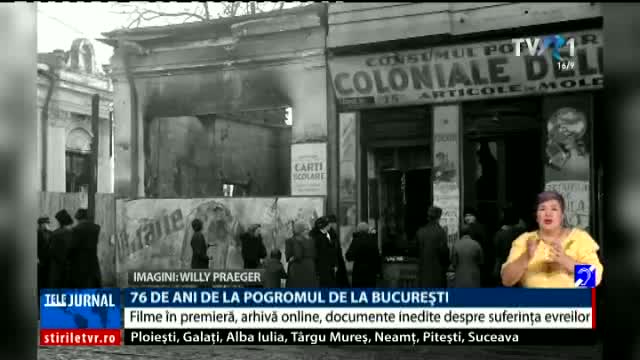 76 de ani de la Pogromul de la Bucureşti