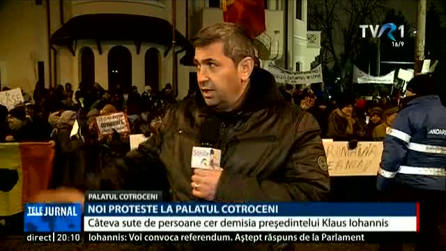 Ora 20.00 - În jur de 1.500 de persoane protestează în fața Palatului Cotroceni