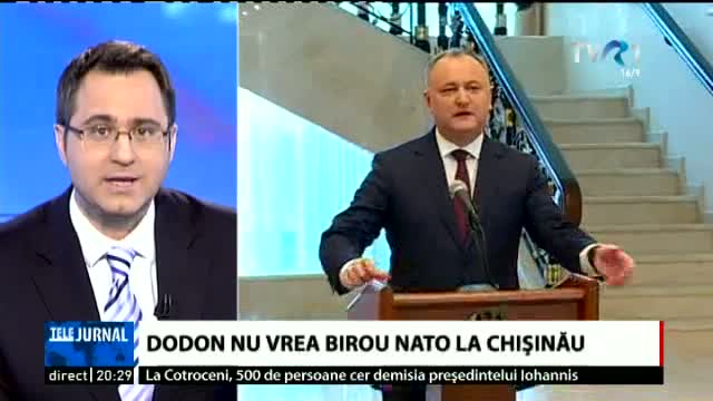 Igor Dodon nu vrea birou NATO la Chișinău 