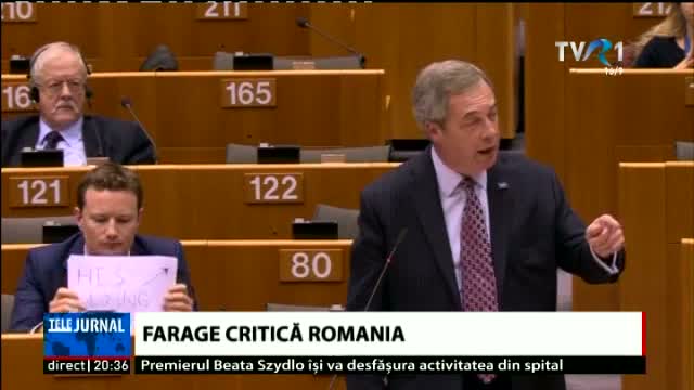 Farage critică România 