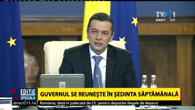 Sorin Grindeanu, declaraţii la începutul şedinței de Guvern