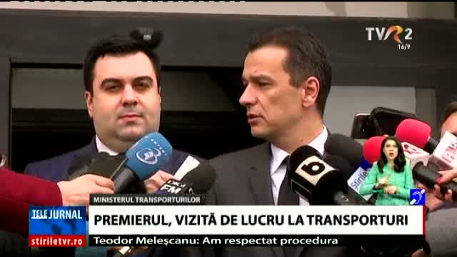 Sorin Grindeanu, declarație la Ministerul Transporturilor