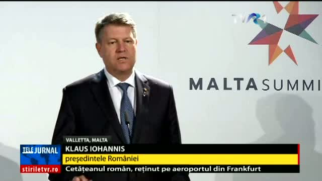 Declarații Klaus Iohannis la summitul informal din Malta 