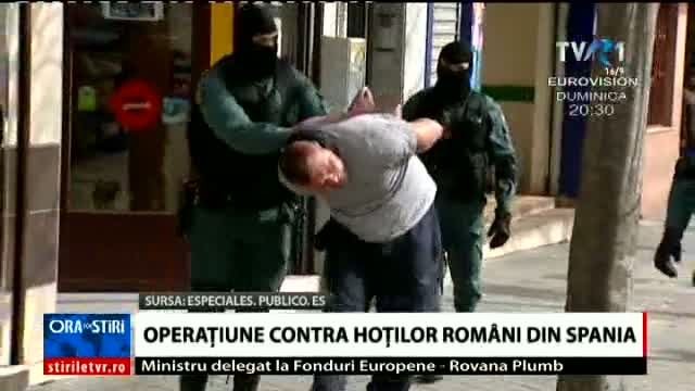 Hoți români arestați în Spania 