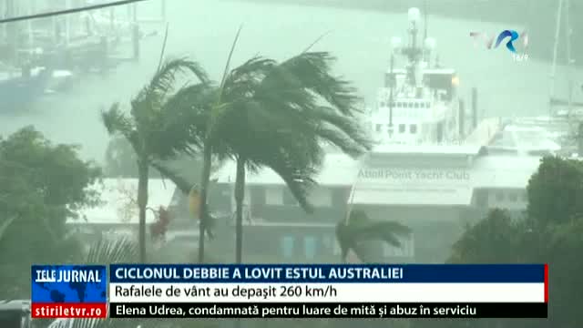 Ciclonul Debbie a lovit estul Australiei