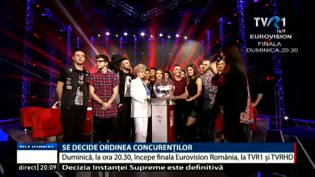 Ordinea intrării în finala Selecției Naționale Eurovision