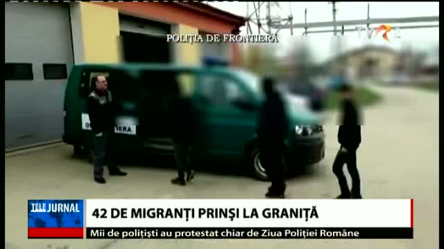 Migranți prinși la graniță 