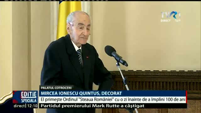 Mircea Ionescu Quintus, discurs