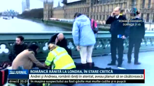 Românca rănită la Londra, în stare critică