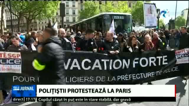 Polițiștii au protestat la Paris 