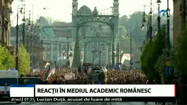 Reacții în mediul academic românesc, după legea controversată de la Budapesta 