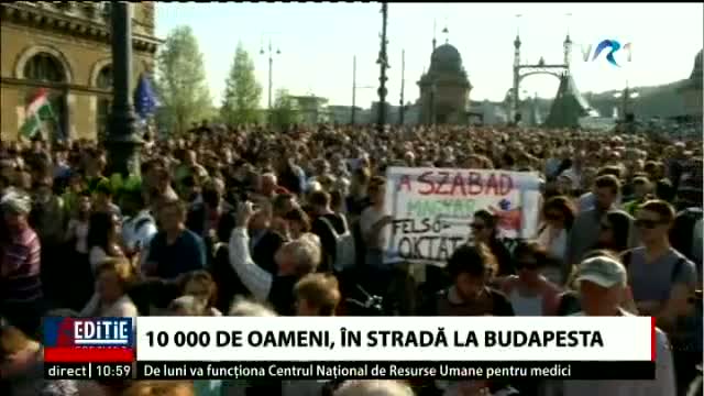 10.000 de oameni, în stradă la Budapesta