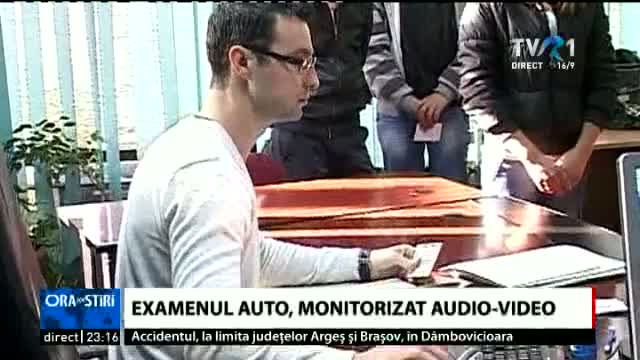 Examenul auto, monitorizat video
